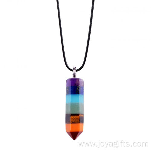 Wholesale Gemstone Rock Crystal Healing Point Chakra Pendant